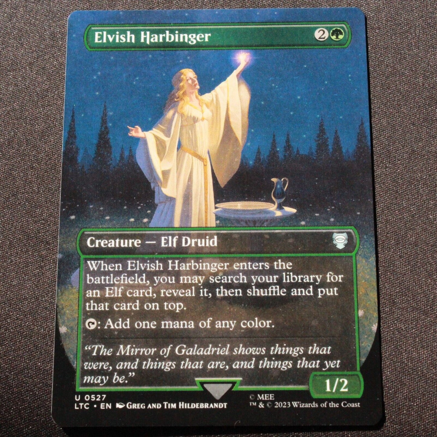 MTG Commander Lord of the Rings LTC Elvish Harbinger Borderless 527 NM