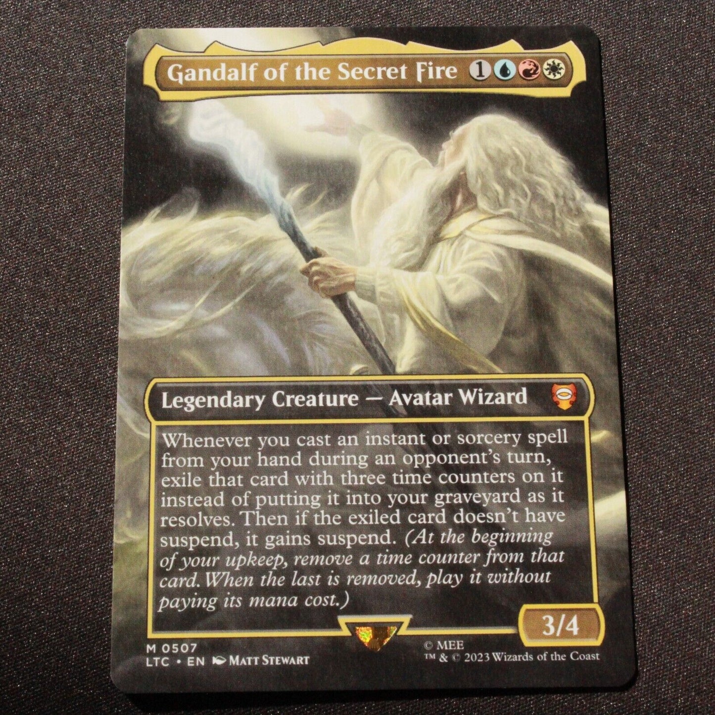 MTG Lord of the Rings LTC Gandalf of the Secret Fire Borderless 507 NM