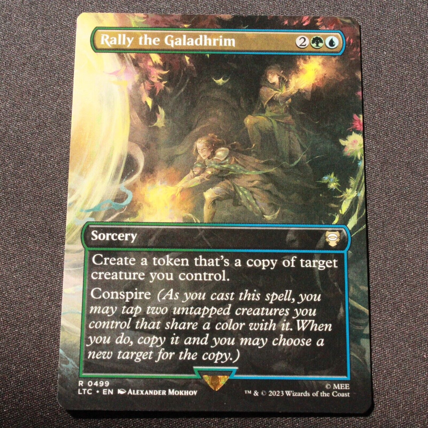 MTG Commander Lord of the Rings LTC Rally the Galadhrim Borderless 499 NM