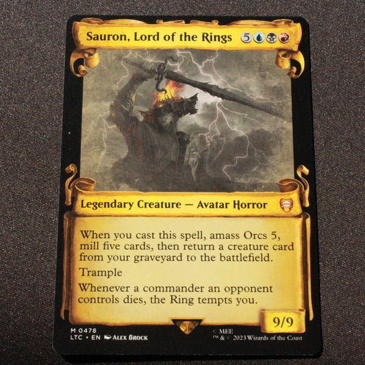 MTG Lord of the Rings LTC Sauron Lord of the Rings Showcase Scrolls 478 NM