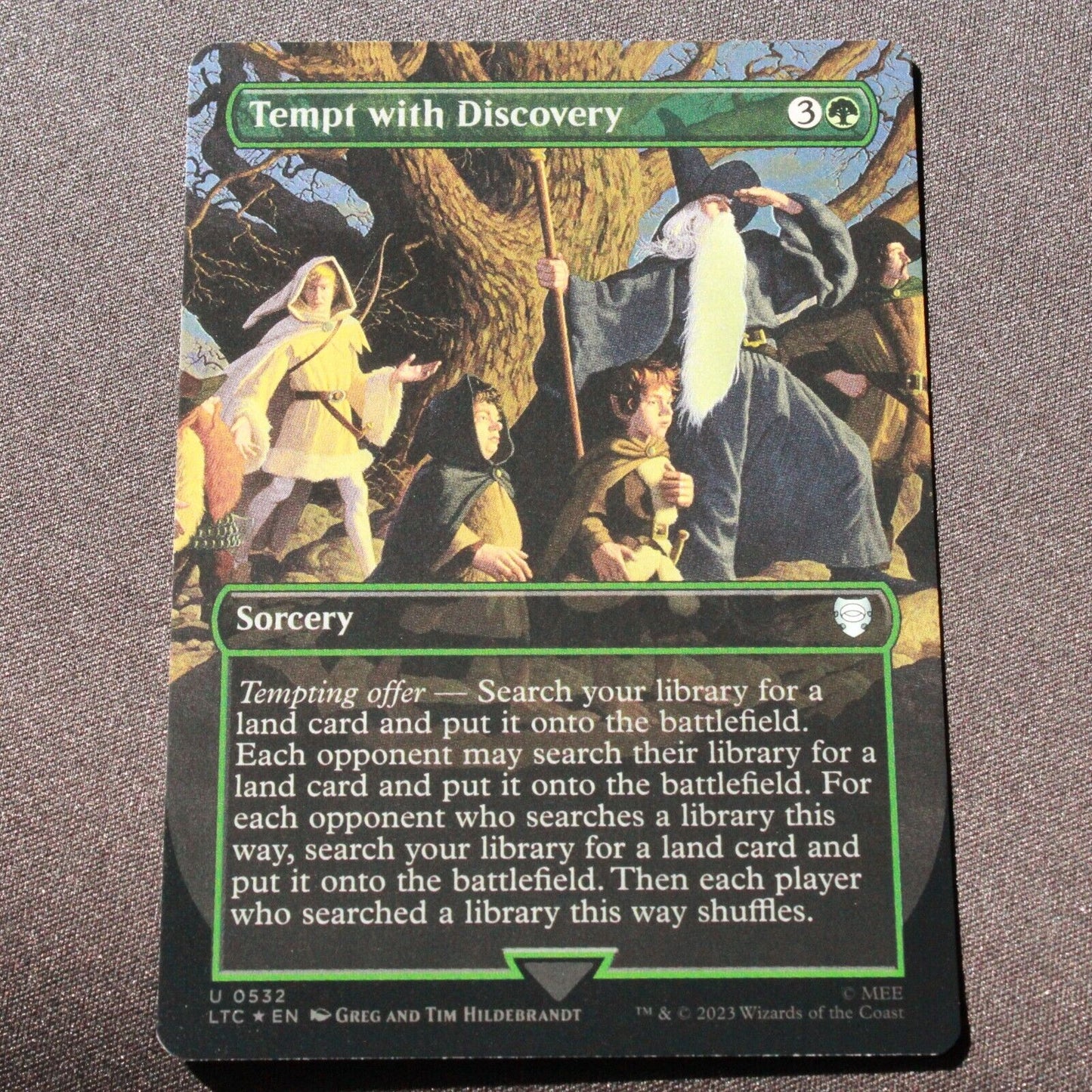 MTG Commander Lord of the Rings LTC FOIL Tempt with Discovery Borderless 532 NM