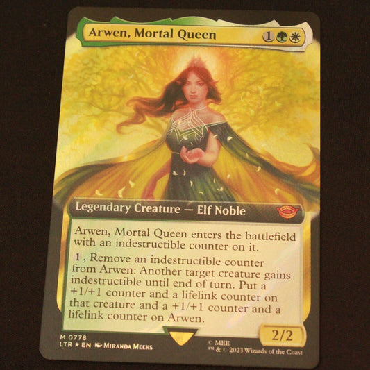 MTG Lord of the Rings LTR Arwen Mortal Queen Extended Art Surge Foil 778 NM