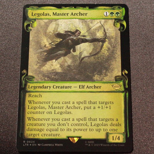 MTG Lord of the Rings LTR FOIL Legolas Master Archer Showcase Scrolls 624 NM