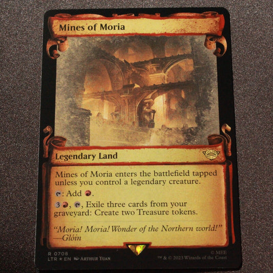 MTG The Lord of the Rings LTR Rare FOIL Mines of Moria Showcase Scrolls 708 NM