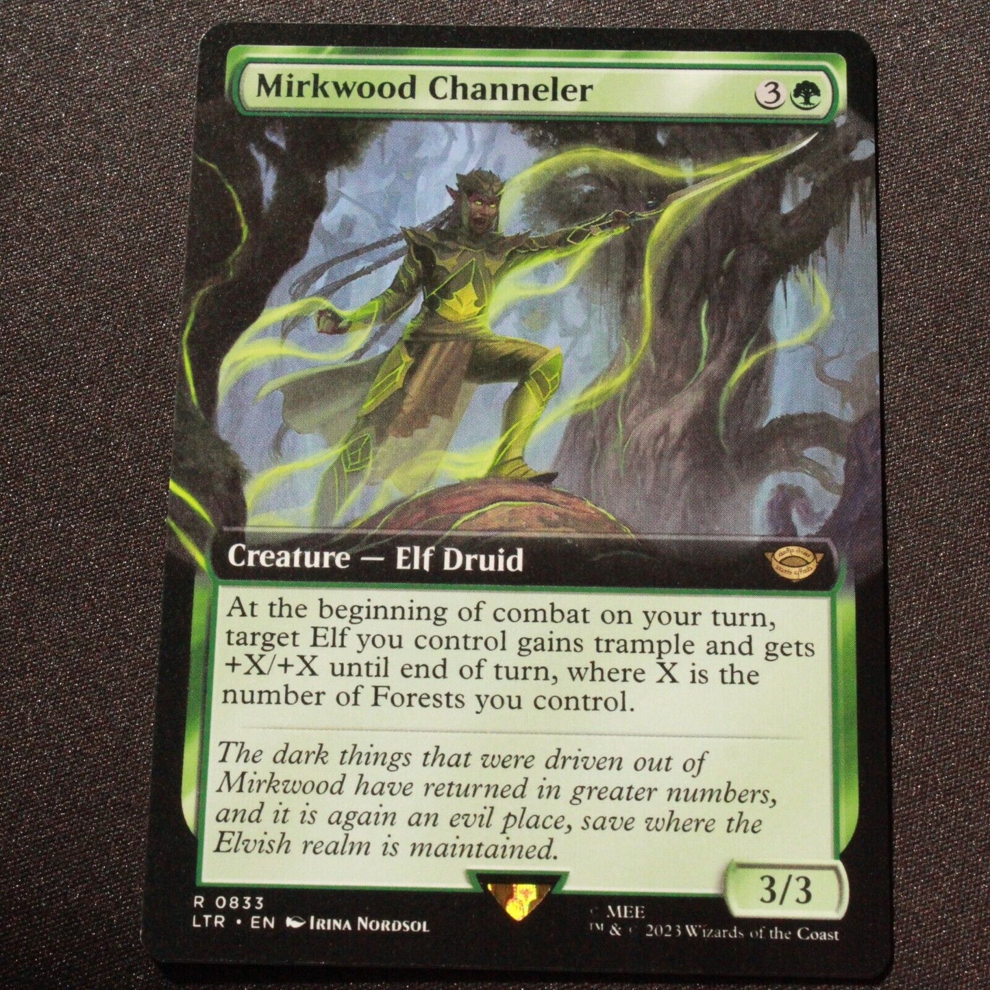 MTG The Lord of the Rings LTR Rare Mirkwood Channeler Extended Art 833 NM