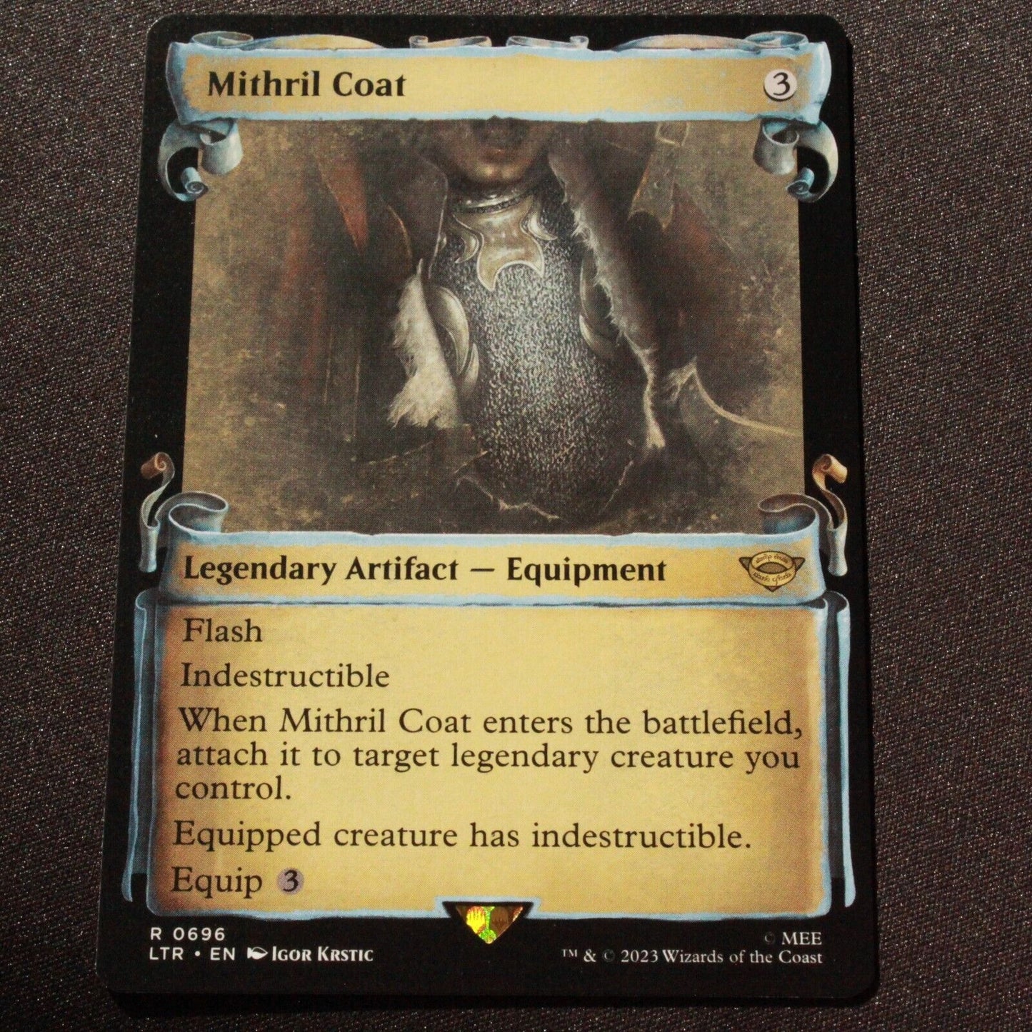 MTG The Lord of the Rings LTR Rare Mithril Coat Showcase Scrolls 696 NM