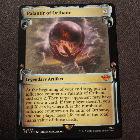 MTG The Lord of the Rings LTR Mythic Palantir of Orthanc Showcase Scrolls 698 NM