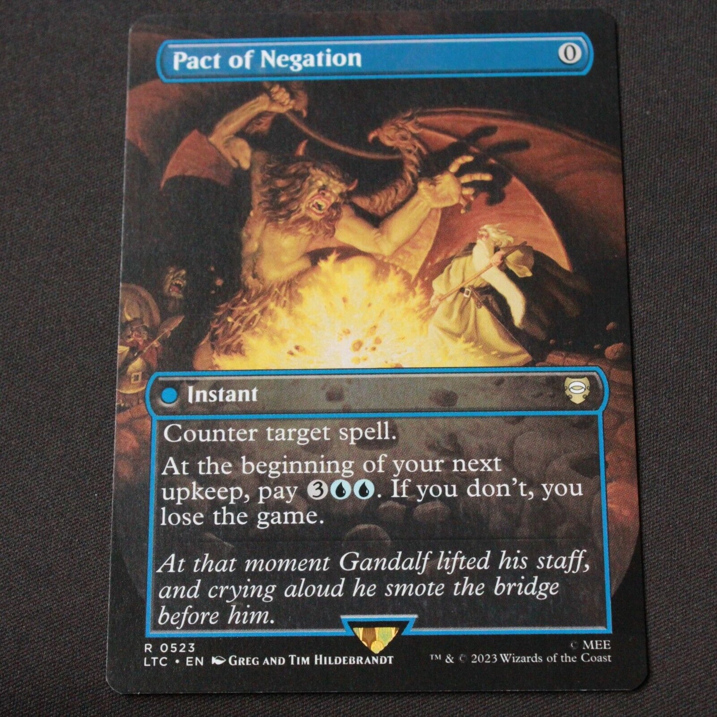 MTG Commander Lord of the Rings LTC Rare Pact of Negation Borderless 523 NM