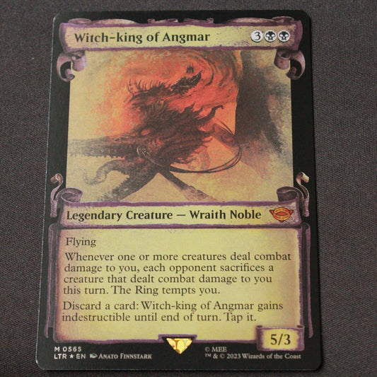 MTG The Lord of the Rings LTR FOIL Witch-king of Angmar Showcase Scrolls 565 NM