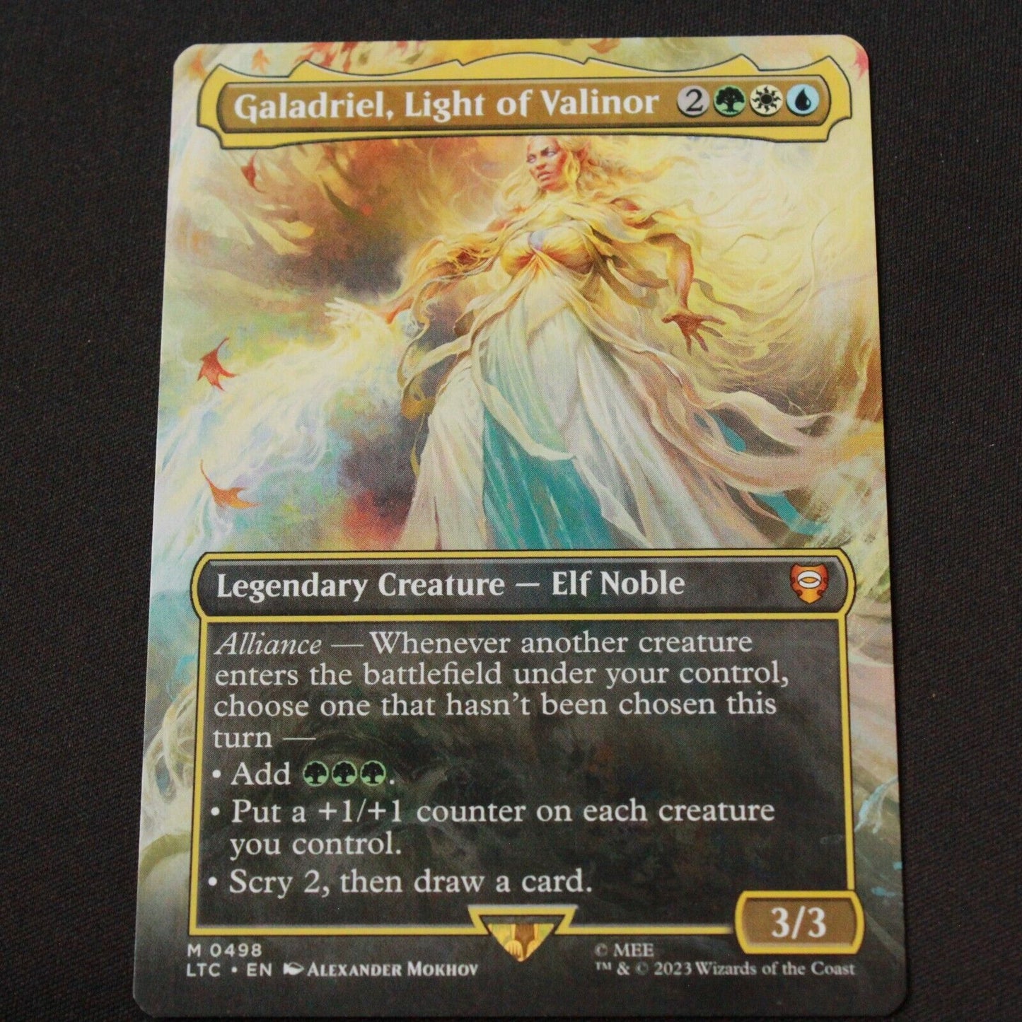 MTG Commander Lord of the Rings LTC Galadriel Light of Valinor Borderless 498 NM