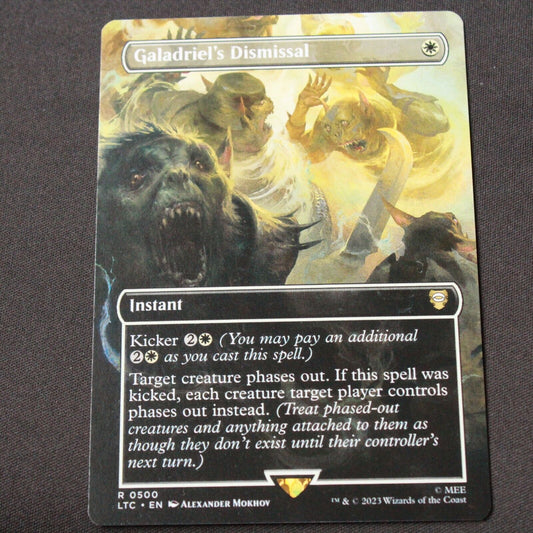 MTG Commander Lord of the Rings LTC Rare Galadriel's Dismissal Borderless 500 NM