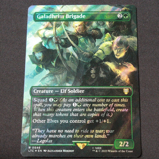 MTG Commander LOTR LTC FOIL Galadhrim Brigade Borderless Surge Foil 546 NM