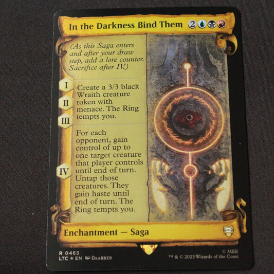 MTG Commander Lord of the Rings LTC FOIL In Darkness Bind Them Showcase 465 NM