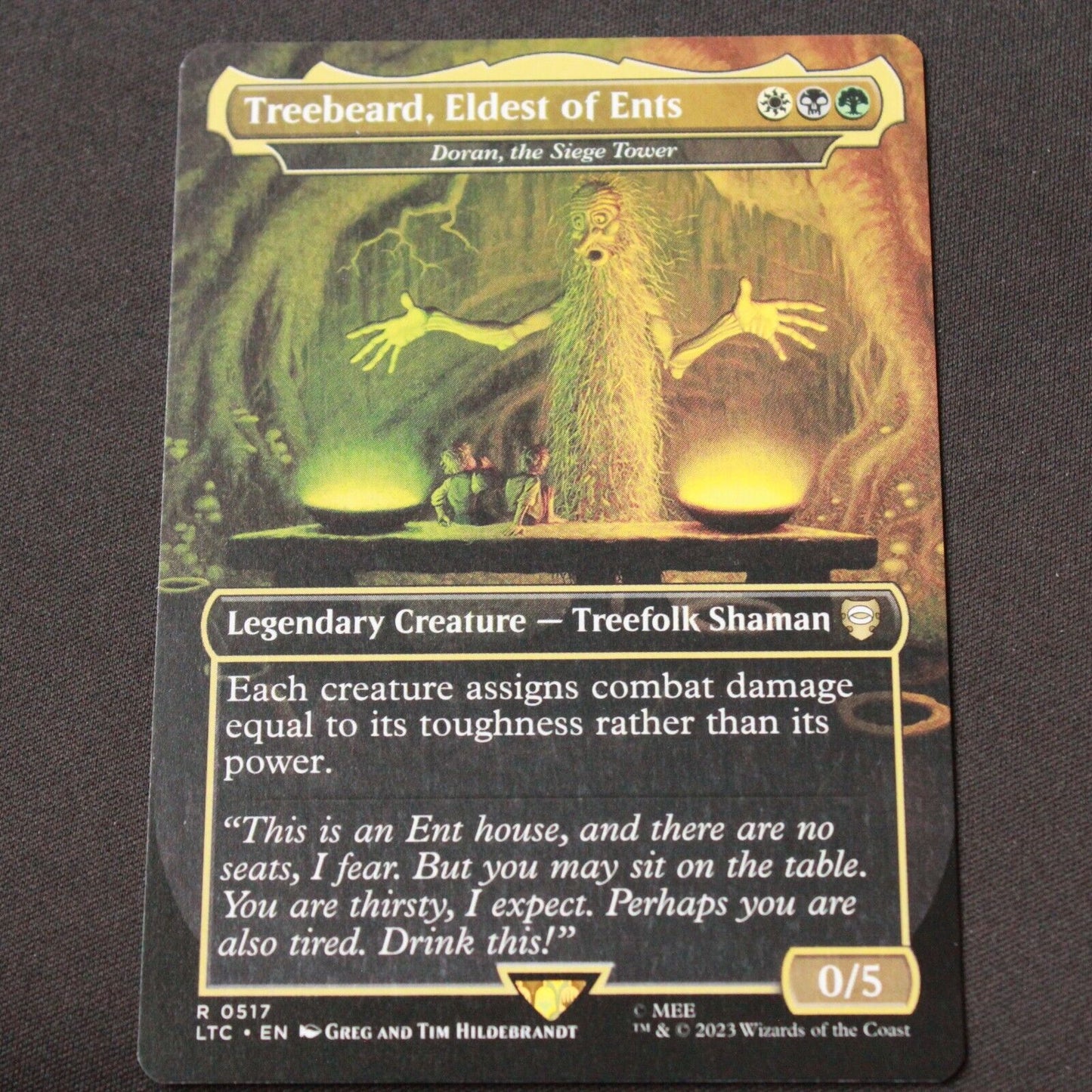 MTG Commander Lord of the Rings LTC Treebeard Eldest of Ents Borderless 517 NM