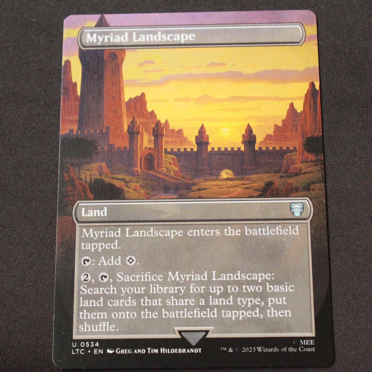 MTG Commander Lord of the Rings LTC FOIL Myriad Landscape Borderless 534 NM