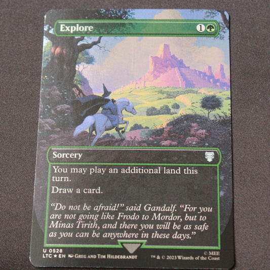 MTG Commander Lord of the Rings LTC Uncommon FOIL Explore Borderless 528 NM