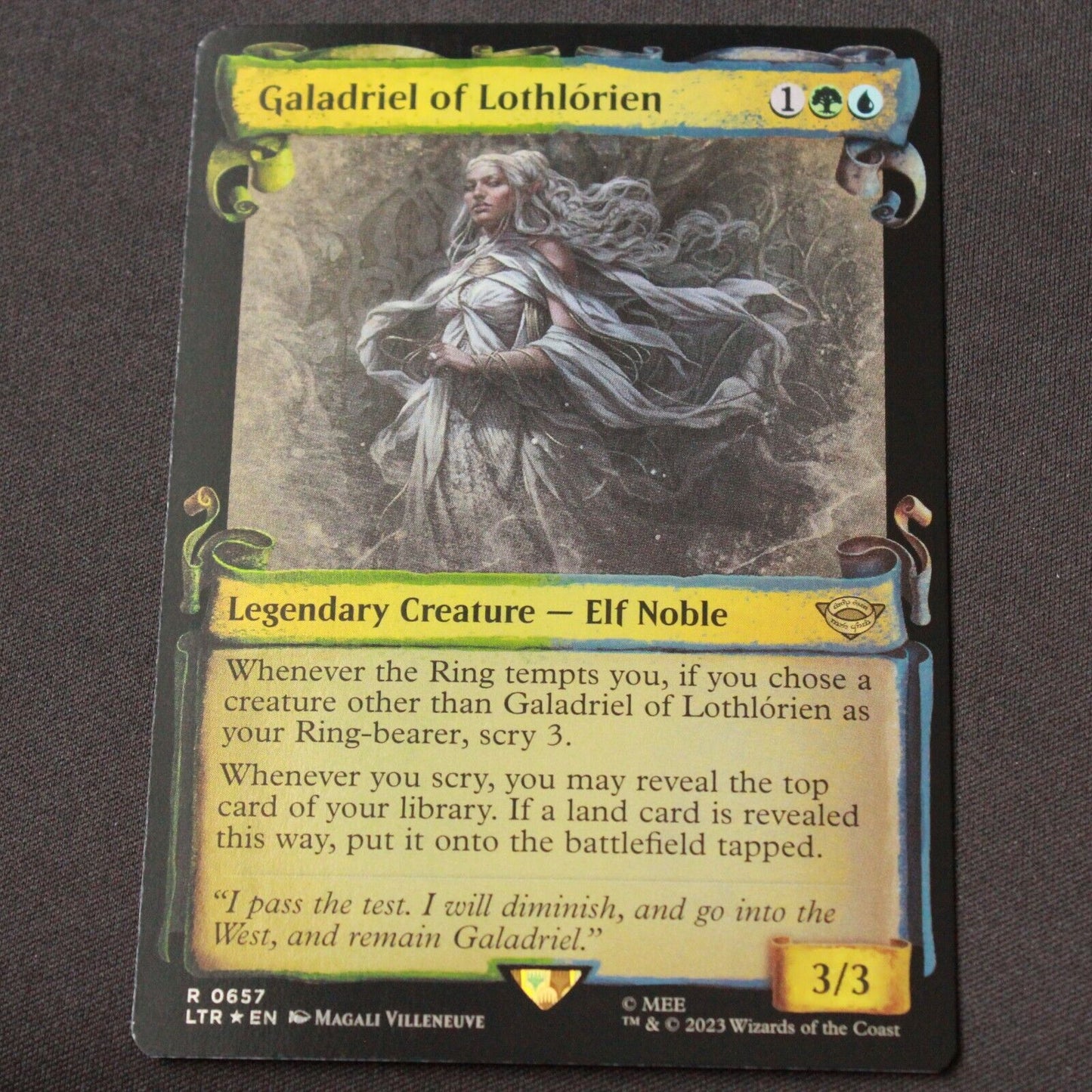 MTG The Lord of the Rings LTR FOIL Galadriel Lothlorien Showcase Scrolls 657 NM