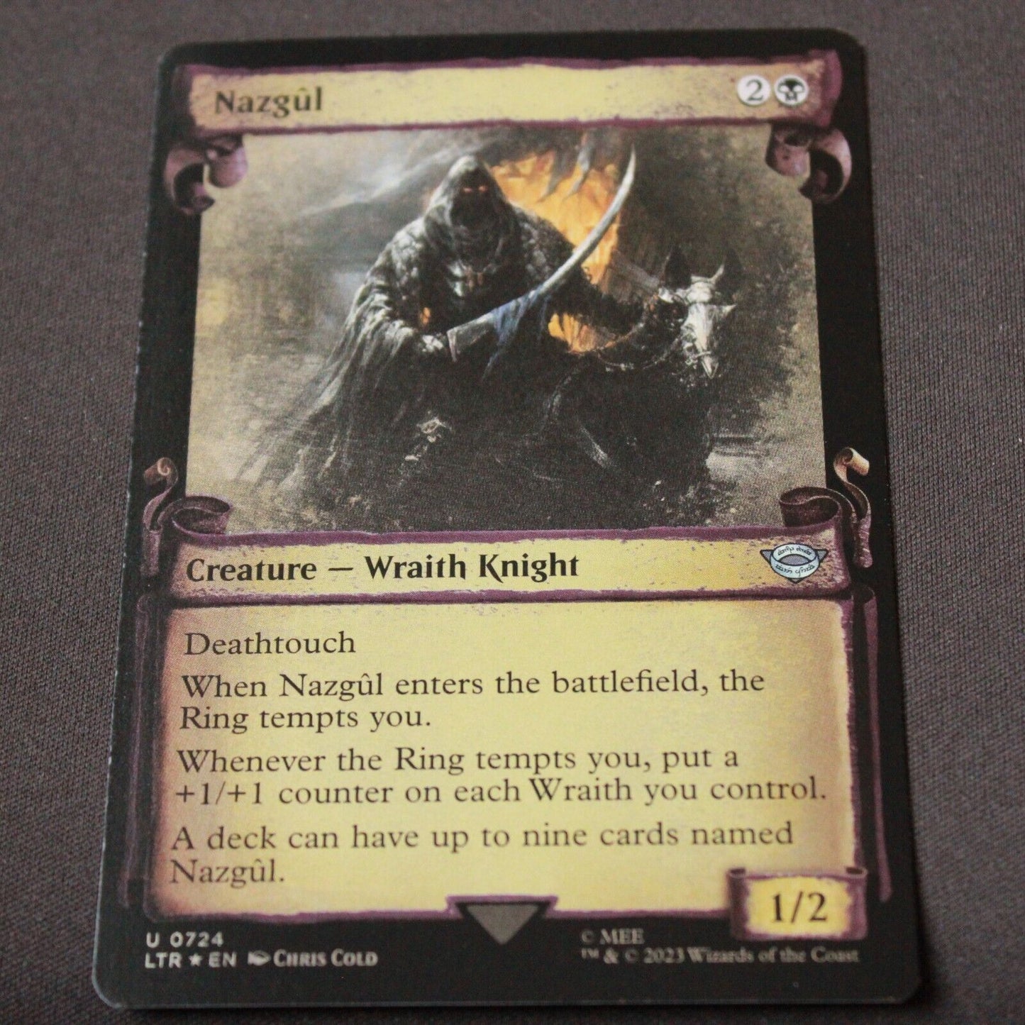 MTG Lord of the Rings LTR Uncommon FOIL Nazgul (0724) (Showcase Scrolls) 724 NM