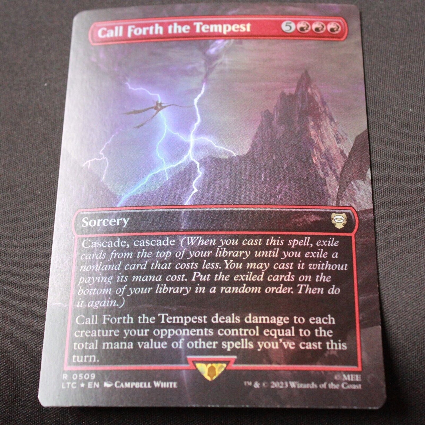 MTG Commander Lord of the Rings LTC FOIL Call Forth Tempest Borderless 509 NM