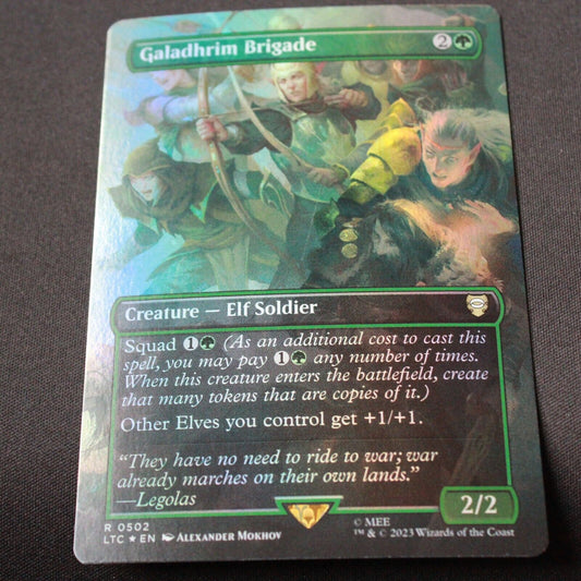 MTG Commander Lord of the Rings LTC FOIL Galadhrim Brigade Borderless 502 NM