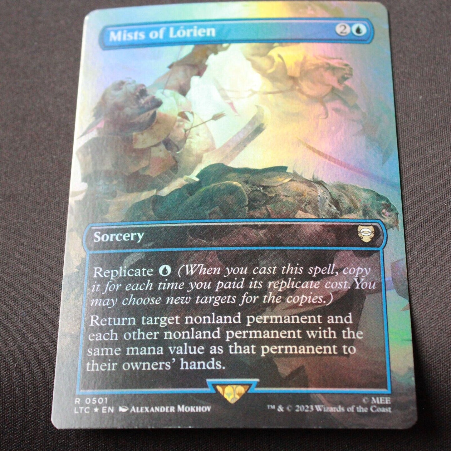 MTG Commander Lord of the Rings LTC FOIL Mists of Lorien Borderless 501 NM