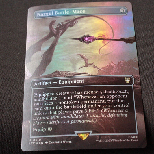 MTG Commander Lord of the Rings LTC FOIL Nazgul Battle-Mace Borderless 510 NM