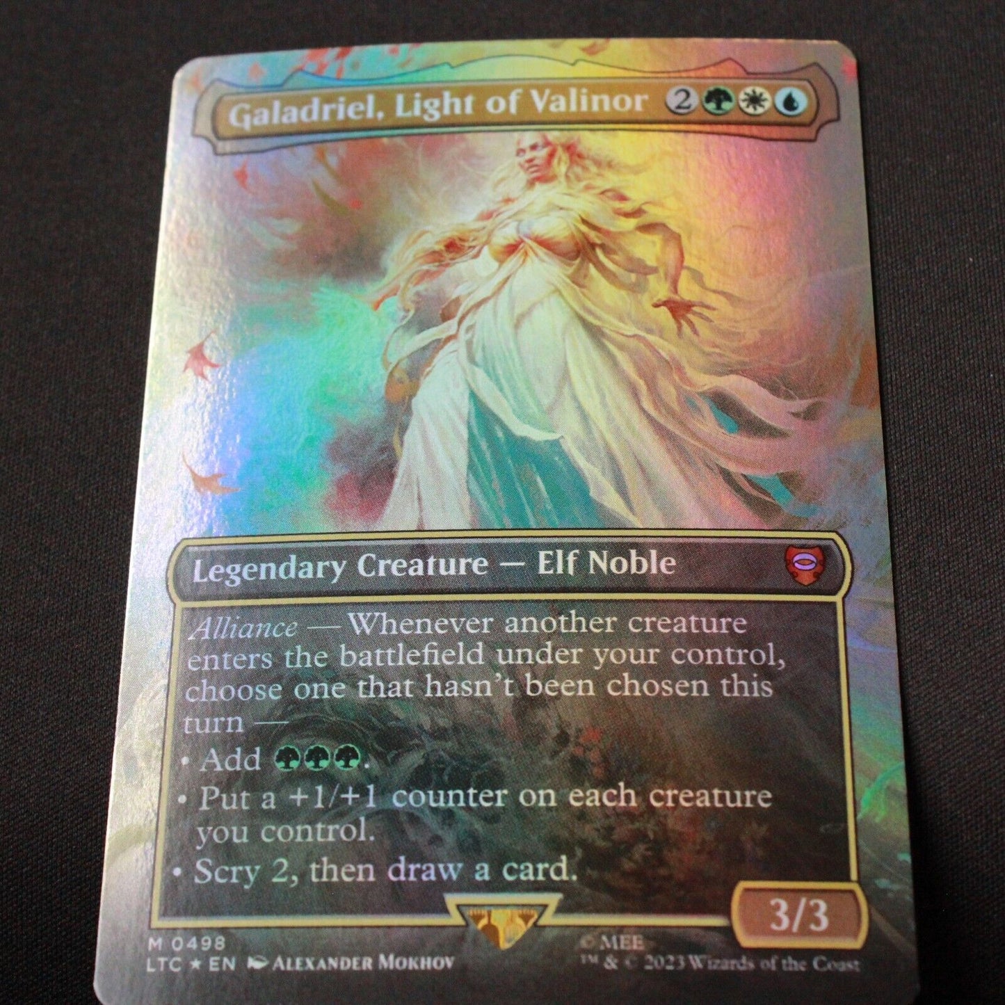 MTG Commander LOTRs LTC FOIL Galadriel Light of Valinor Borderless 498 NM