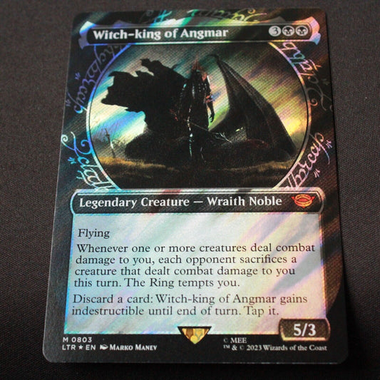 MTG Lord of the Rings LTR Mythic Witch-king of Angmar Showcase Surge Foil 803 NM