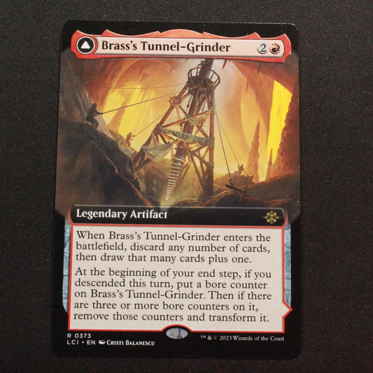 MTG The Lost Caverns of Ixalan LCI Brass's Tunnel-Grinder Extended Art 373 NM