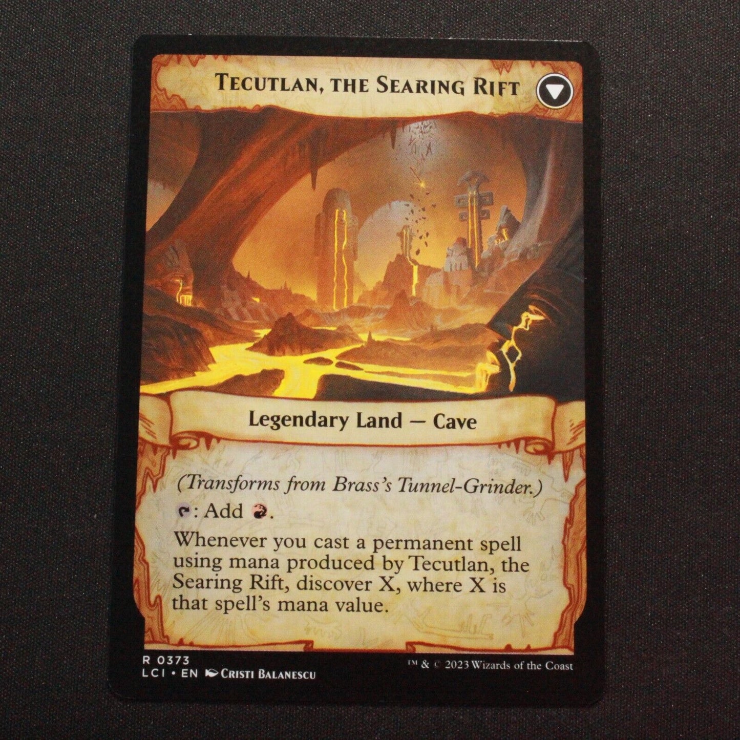 MTG The Lost Caverns of Ixalan LCI Brass's Tunnel-Grinder Extended Art 373 NM