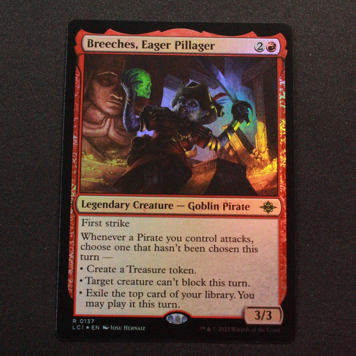 MTG The Lost Caverns of Ixalan (LCI) Rare FOIL Breeches, Eager Pillager 137 NM