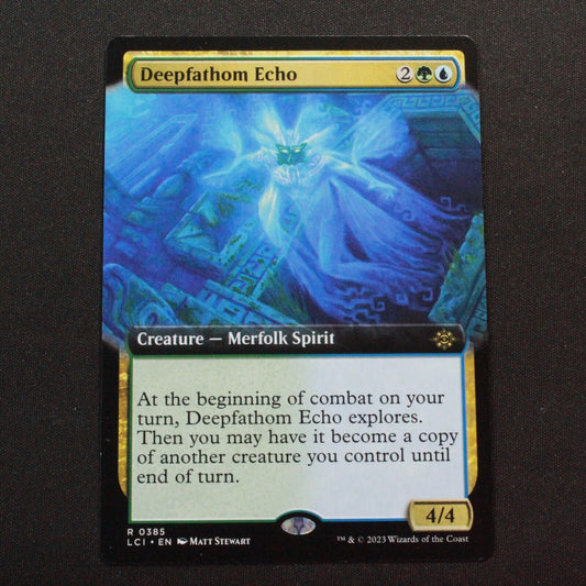 MTG The Lost Caverns of Ixalan (LCI) Rare Deepfathom Echo (Extended Art) 385 NM