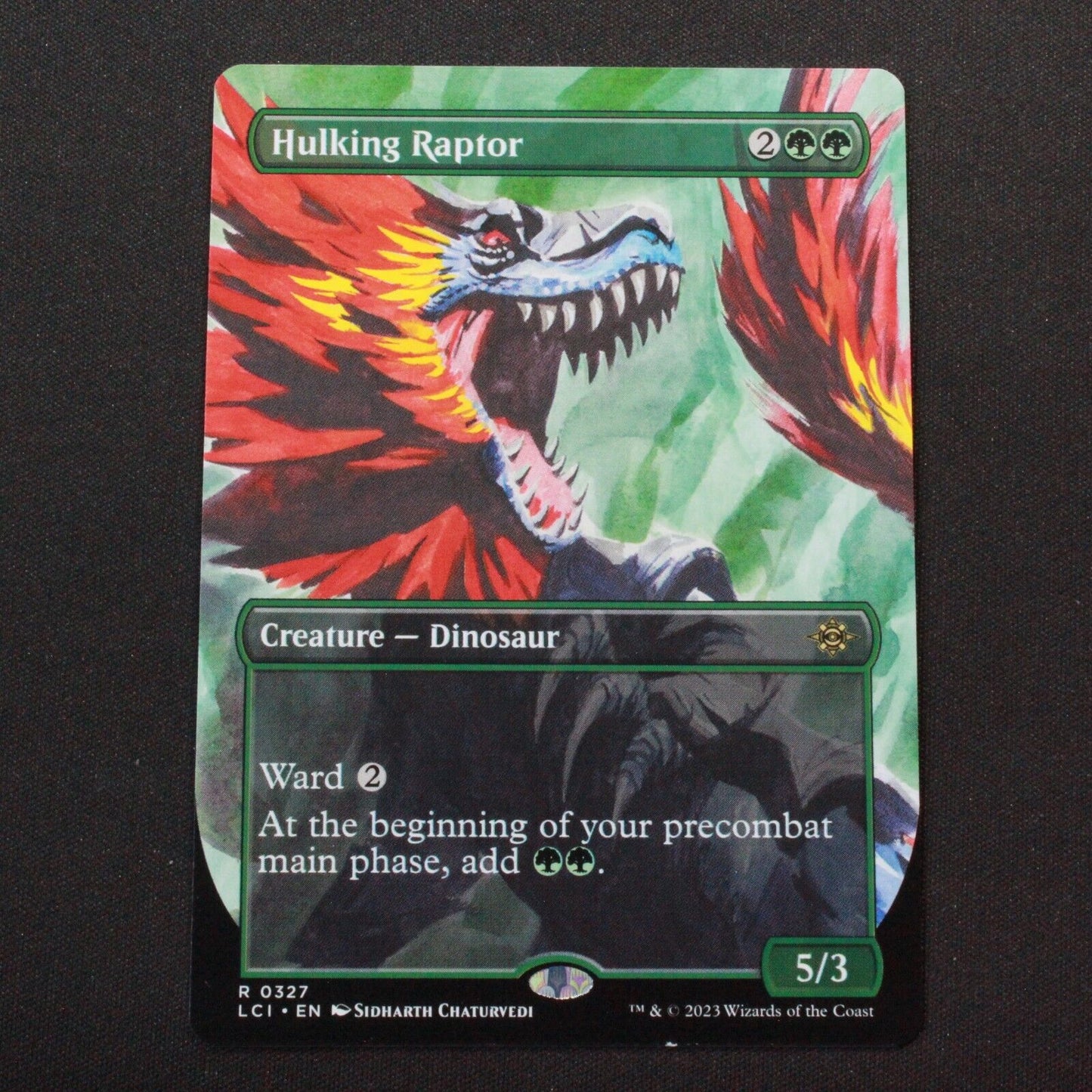 MTG The Lost Caverns of Ixalan (LCI) Rare Hulking Raptor (Borderless) 327 NM