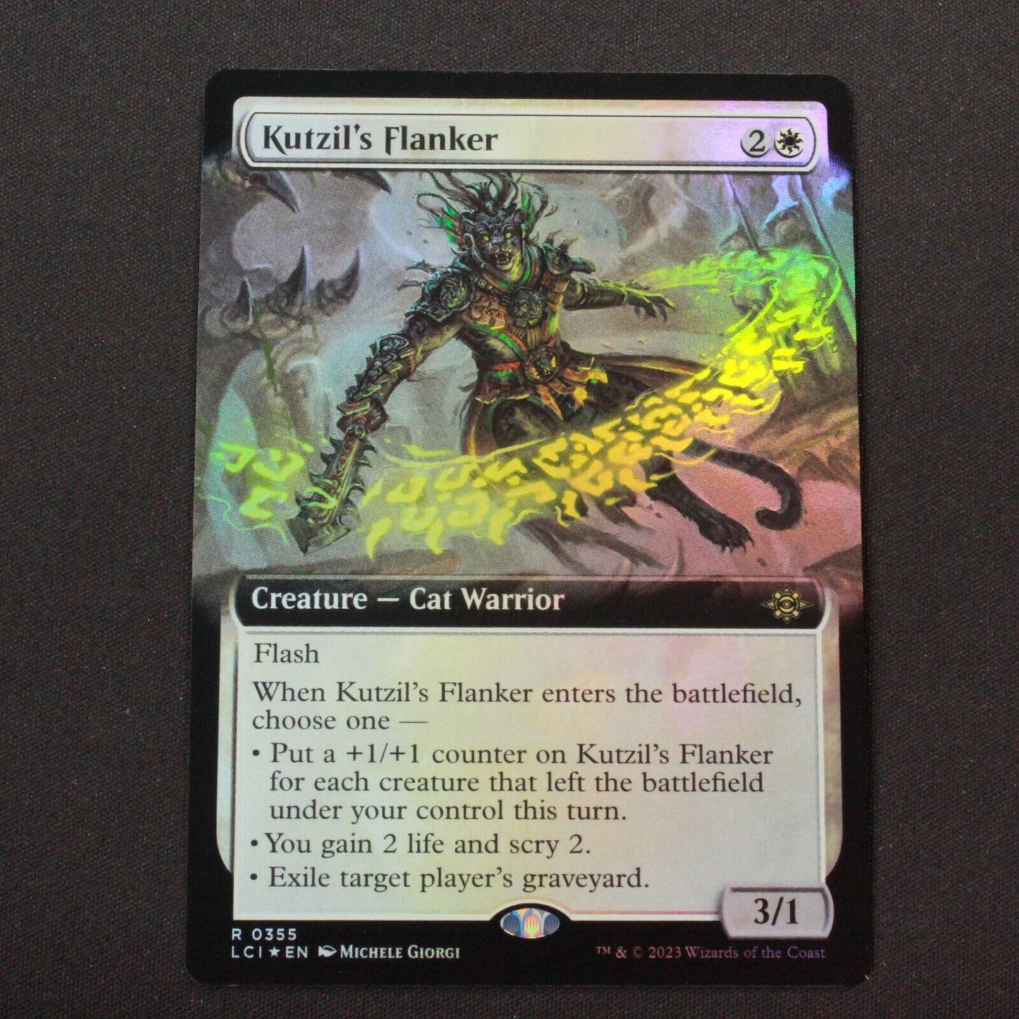 MTG The Lost Caverns of Ixalan LCI FOIL Kutzil's Flanker Extended Art 355 NM