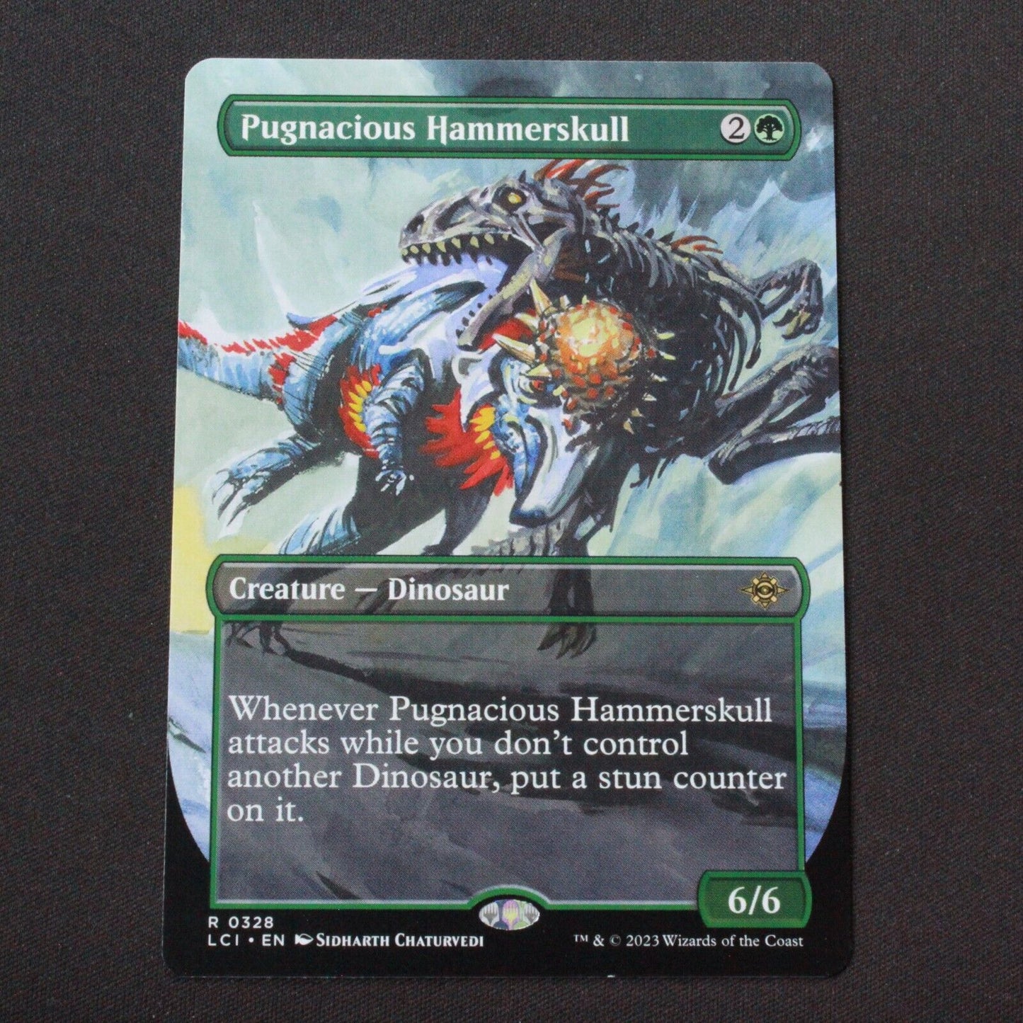 MTG The Lost Caverns of Ixalan LCI Rare Pugnacious Hammerskull Borderless 328 NM