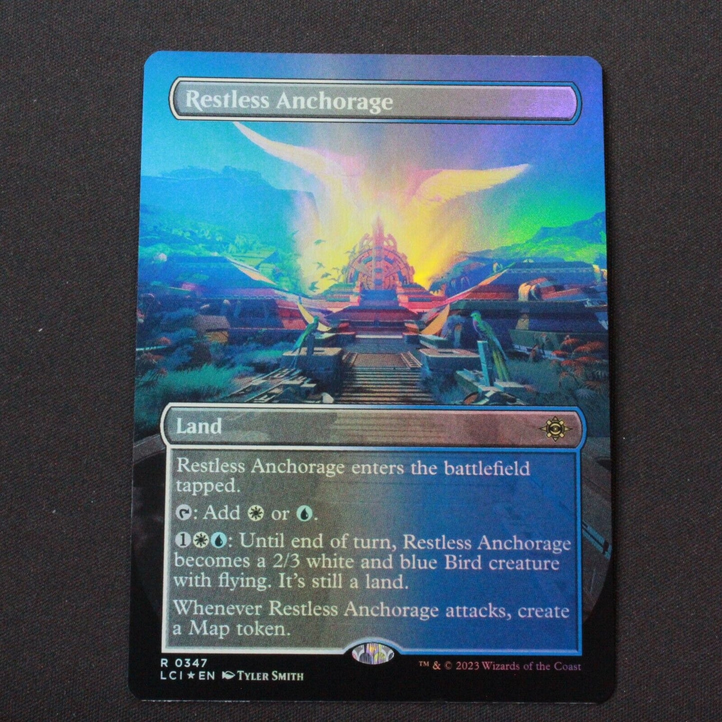 MTG The Lost Caverns of Ixalan LCI FOIL Restless Anchorage Borderless 347 NM