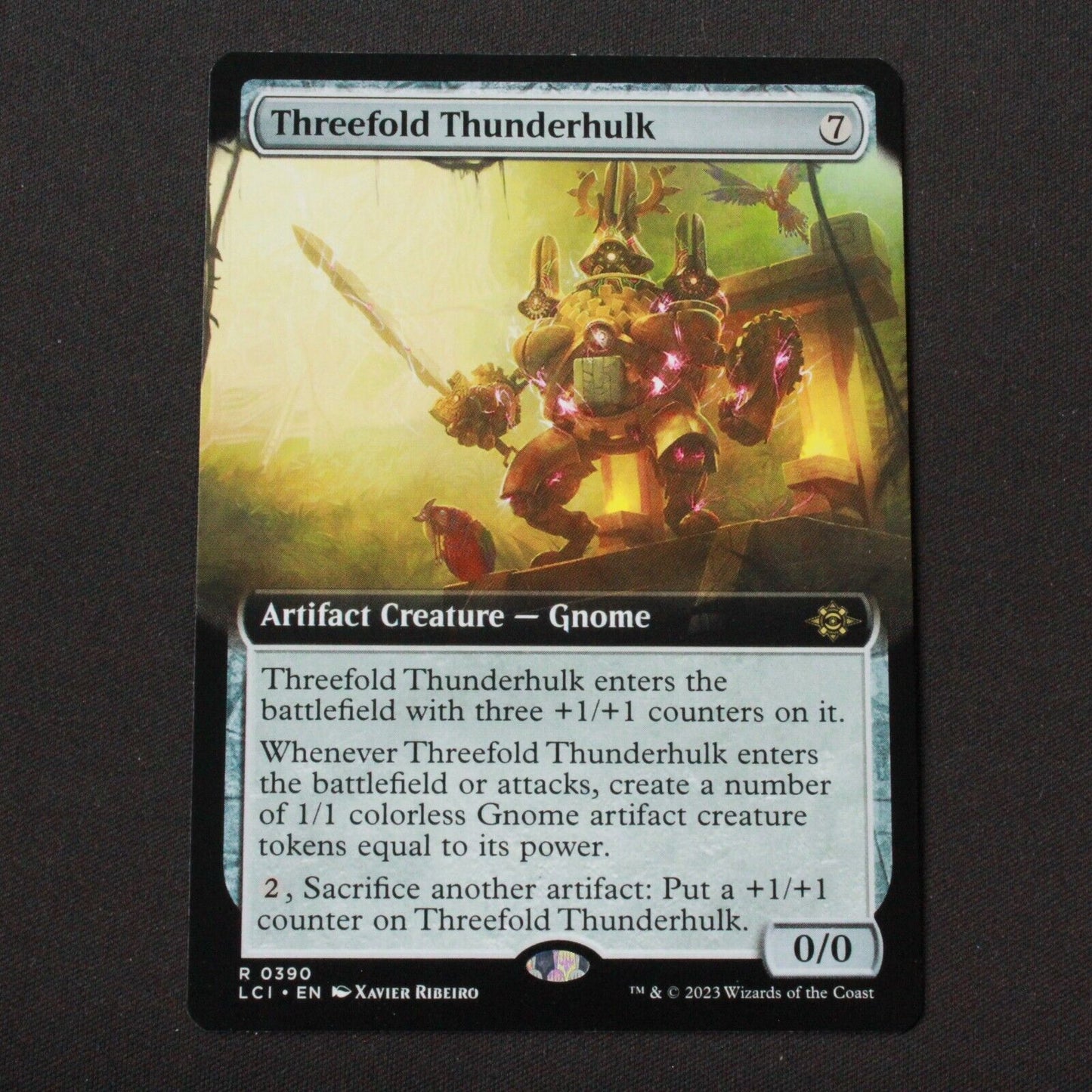 MTG The Lost Caverns of Ixalan LCI Threefold Thunderhulk Extended Art 390 NM