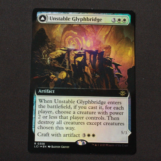 MTG The Lost Caverns of Ixalan LCI FOIL Unstable Glyphbridge Extended Art 358 NM