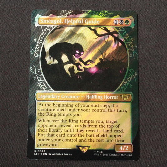 MTG Lord of the Rings LTR Rare Smeagol Helpful Guide Showcase Surge Foil 822 NM