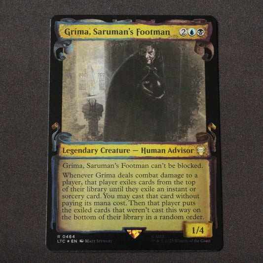 MTG Commander LOTR LTC FOIL Grima Sarumans Footman Showcase Scrolls 464 NM