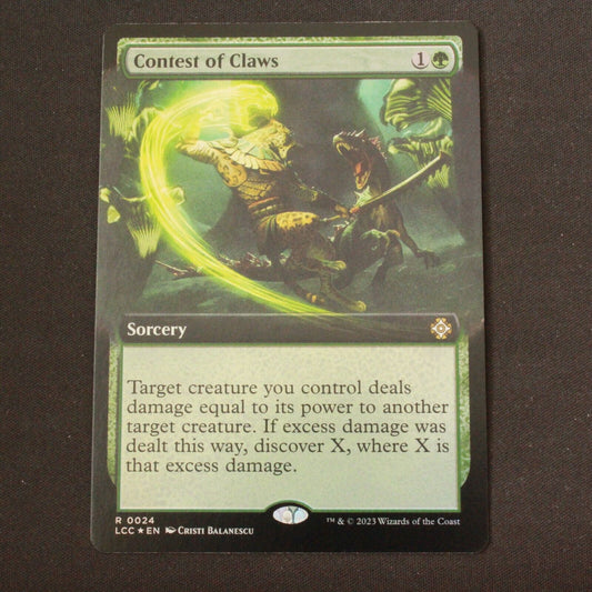 MTG Commander Lost Caverns of Ixalan LCC FOIL Contest of Claws Ext Art 24 NM