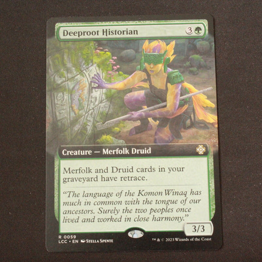 MTG Commander Lost Caverns of Ixalan LCC Deeproot Historian Extended Art 59 NM