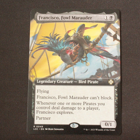 MTG Commander Lost Caverns of Ixalan LCC Francisco Fowl Marauder Ext Art 49 NM