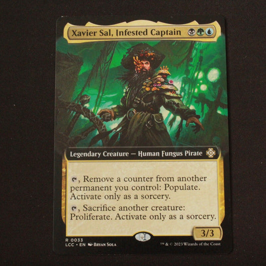 MTG Commander Lost Caverns Ixalan LCC Xavier Sal Infested Captain Ext Art 33 NM