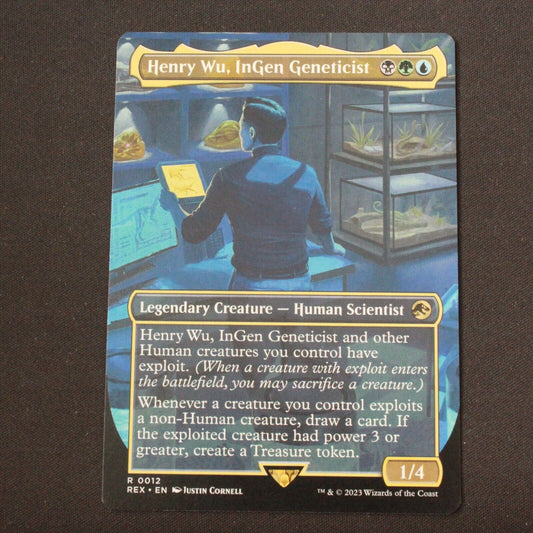 MTG Jurassic World Collection (REX) Henry Wu, InGen Geneticist Borderless 12 NM