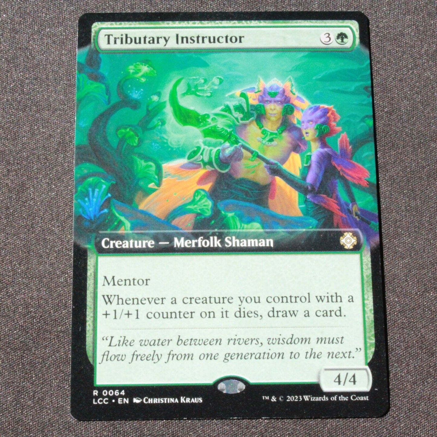 MTG Commander Lost Caverns of Ixalan LCC Tributary Instructor Extended Art 64 NM