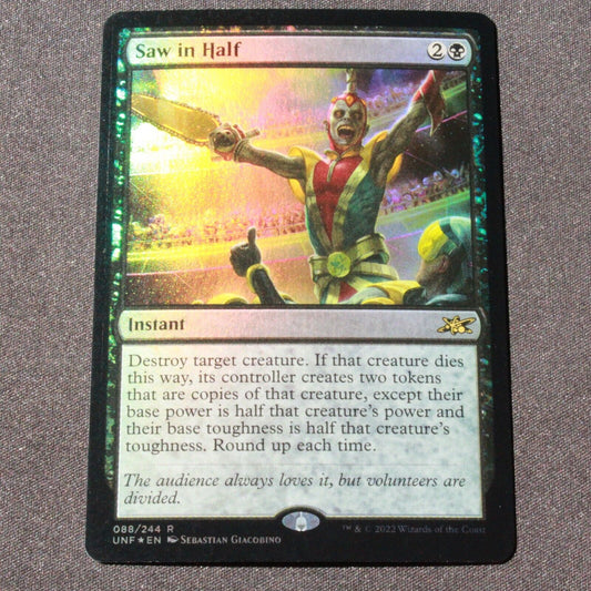 MTG Unfinity (UNF) Rare FOIL Saw in Half 88 NM