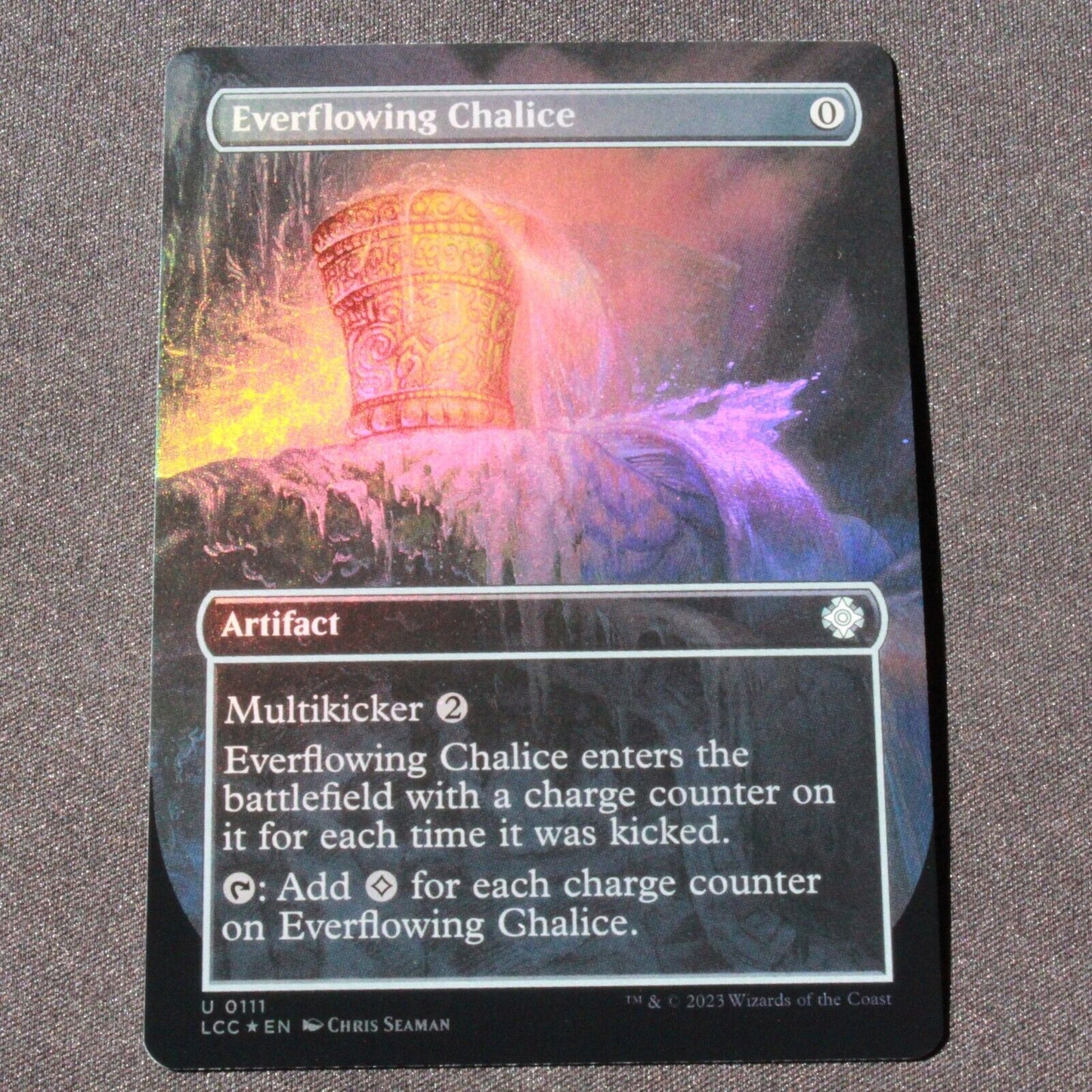 MTG Commander Lost Caverns Ixalan LCC FOIL Everflowing Chalice Borderless 111 NM