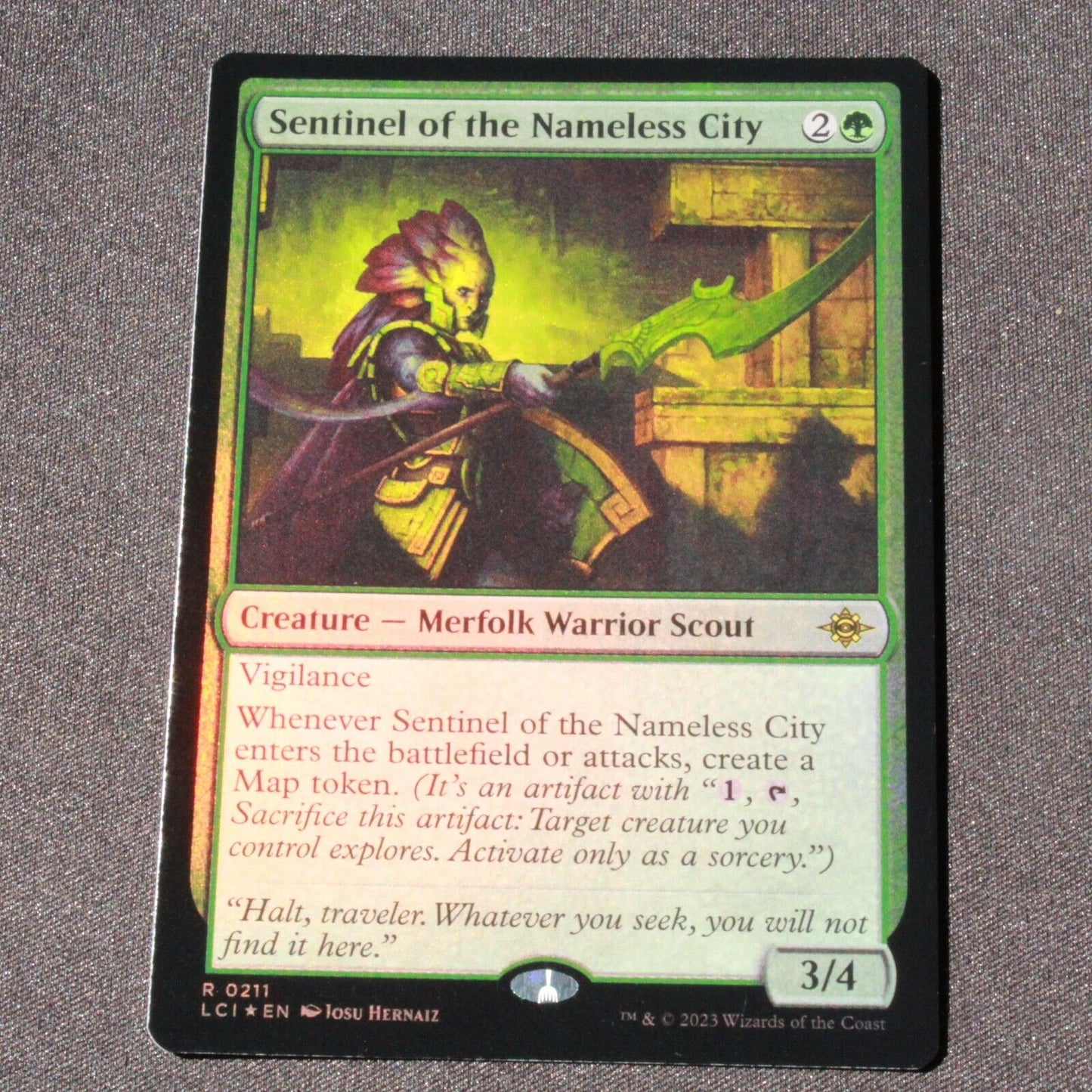 MTG Lost Caverns of Ixalan (LCI) Rare FOIL Sentinel of the Nameless City 211 NM