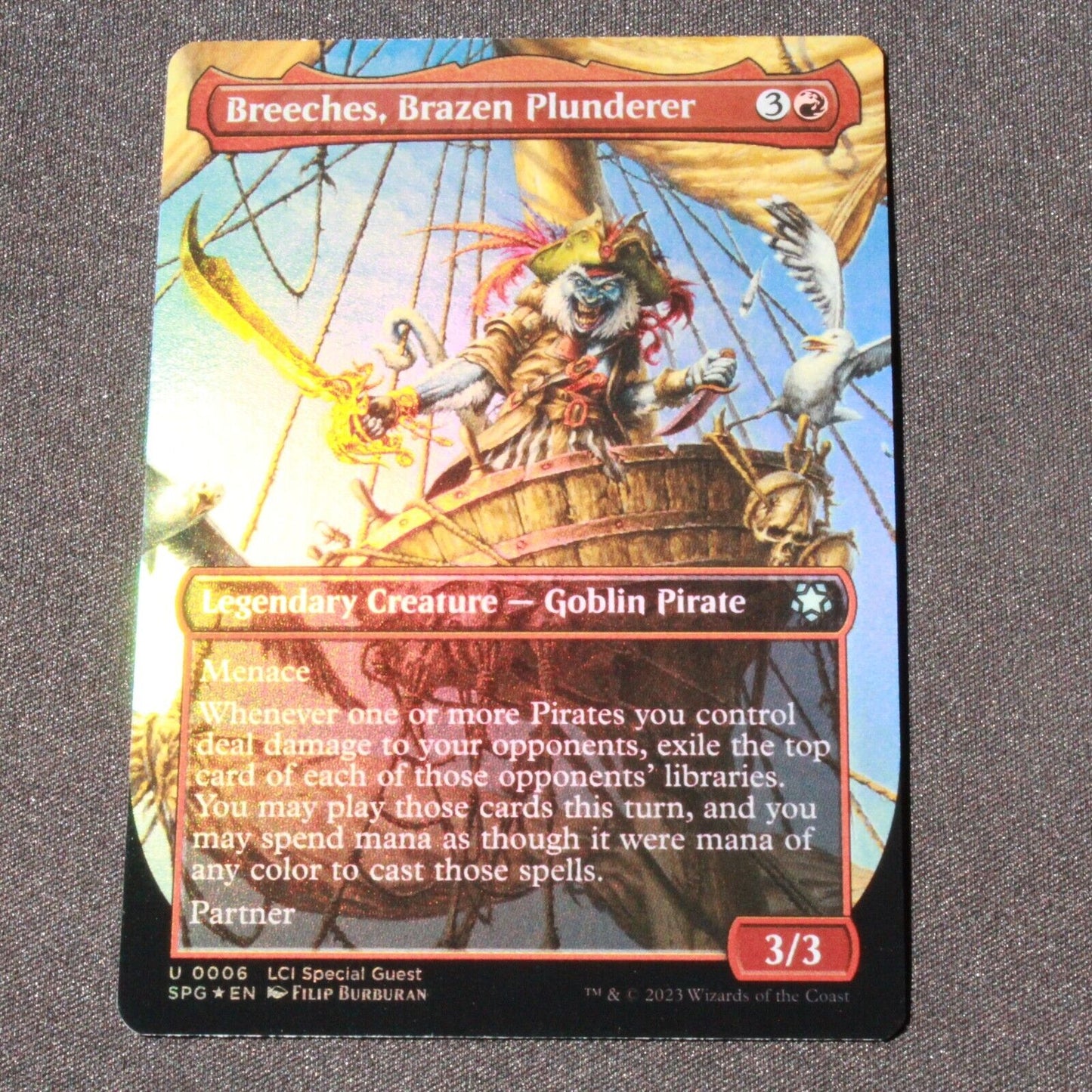 MTG Special Guests (SPG) Uncommon Breeches, Brazen Plunderer (Borderless) 6 NM